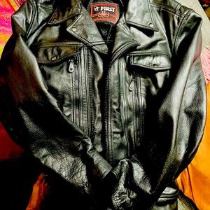 Black leather jacket